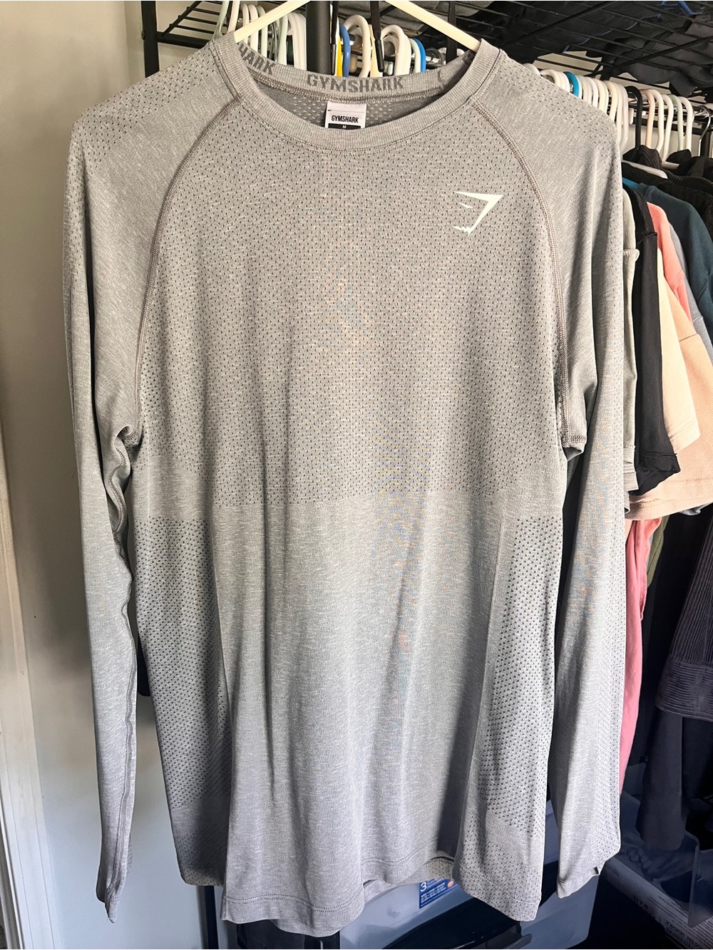 Gymshark Light Gray Men’s Long Sleeve Seamless